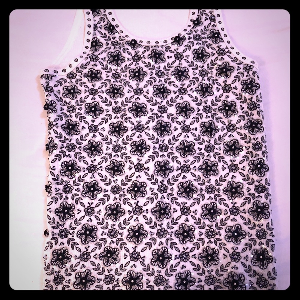 Lela Rose beaded tank top